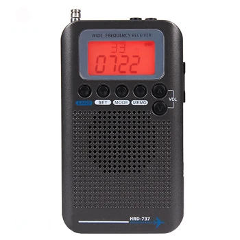

Full Band Radio Digital Demodulator FM/AM/SW/ CB/Air/VHF World Band Stereo Portable Radio with LCD Display Alarm Clock
