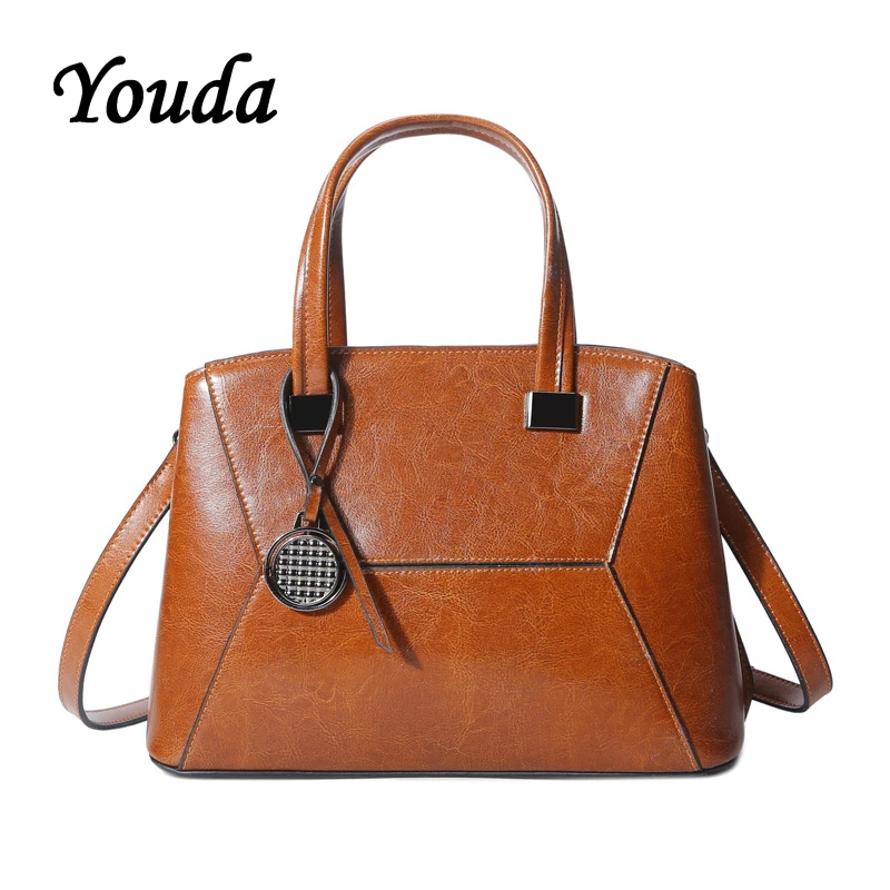 

Youda Original Korean Style Vintage Ladies Handbag High Quality Cow Leather Shoulder Bag Retro Design Women's Messenger Bags