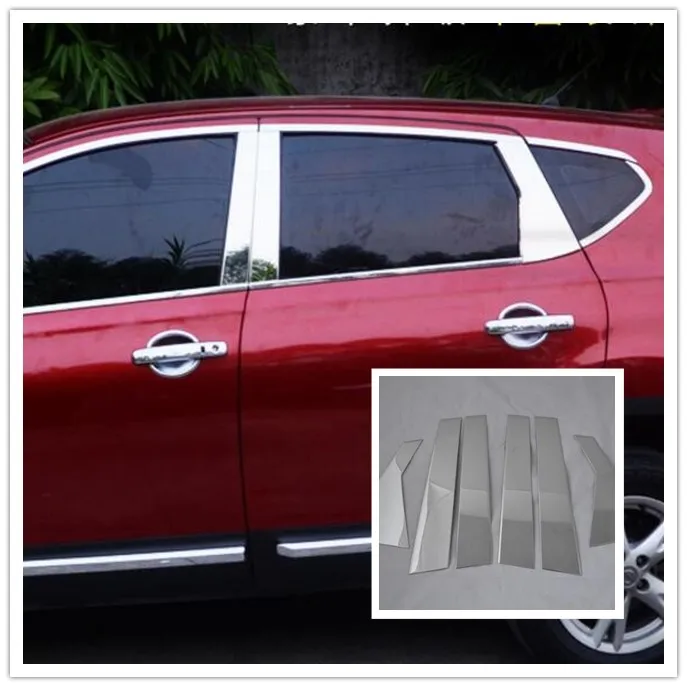

FOR NISSAN QASHQAI J10 2007-2013 WINDOW CHROME PILLAR POST COVER TRIM MOLDING GARNISH ACCENT STYLING ACCESSORIES