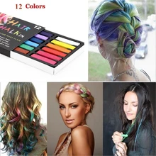 New Non-toxic Soft Hair Crayons Pastel Kit 12 Colors Dye Hair Powdery Cake Temporary Hair Chalk DIY Hair Salon Kit Tools