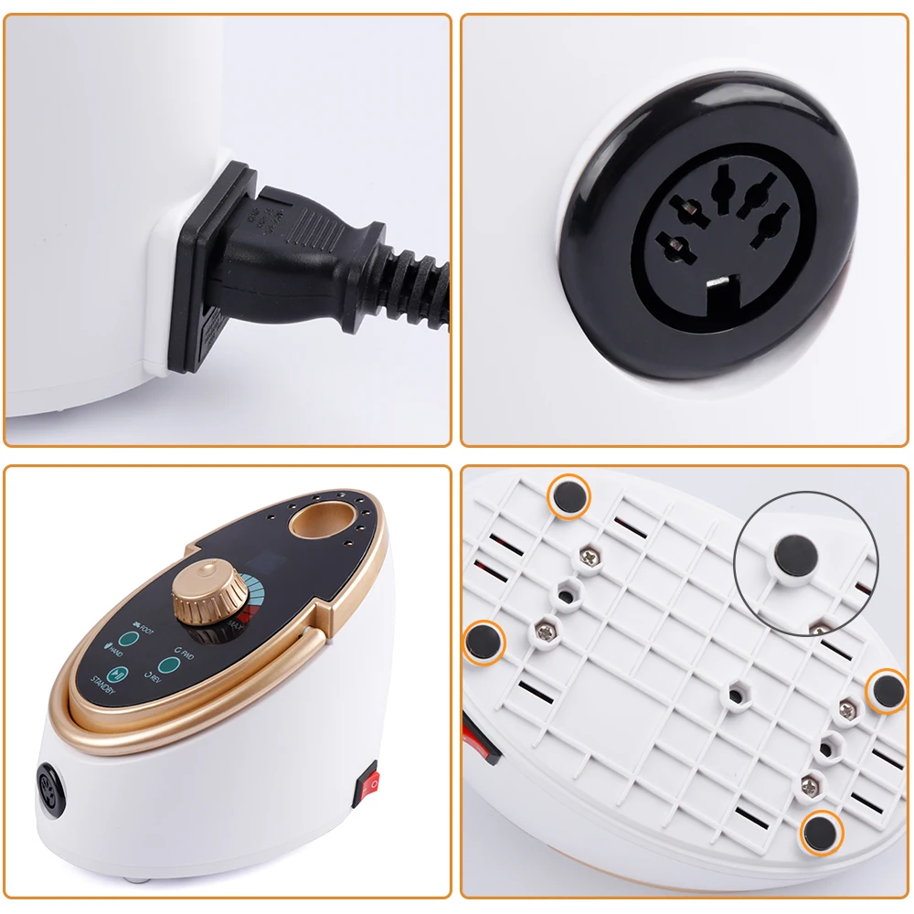 Elétrica do Pedicure do Unha da Broca Cerâmico dos Bocados de Broca do Prego w para o Polonês do Gel da Arte do Unha com Conjunto Máquina 35000 Rpm 65 7 Brocas elétricas p manicure e acessórios