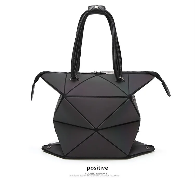 MAGICYZ женская сумка светящаяся Геометрическая складывающаяся сумка Роскошная Брендовая женская сумка дизайнерская ромбовидная решетка женская сумка на плечо