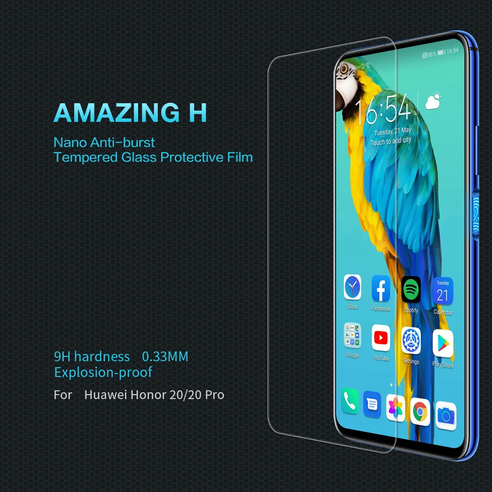 Huawei Honor 20 закаленное стекло Nillkin Amazing H/H+ PRO протектор экрана для huawei Honor 20 Pro стеклянная Передняя пленка