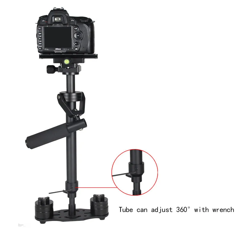 S60 Камера штатив «стедикам» для 24 дюйма/60 см Pro ручной видео DSLR стабилизатор для цифровой зеркальной камеры Nikon Canon sony Panasonic Камера s до 6.6lbs/3 кг