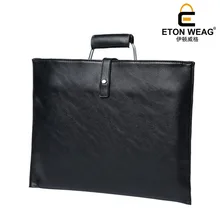ETONWEAG New 2017 women brands cow leather black zipper business style handbags vintage shoulder bags document laptop bag