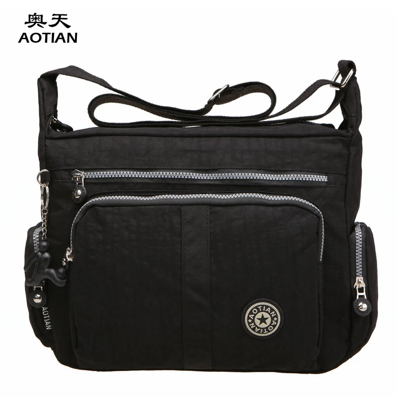 Aotian fashion Nylon solid waterproof patchwork classic women messenger