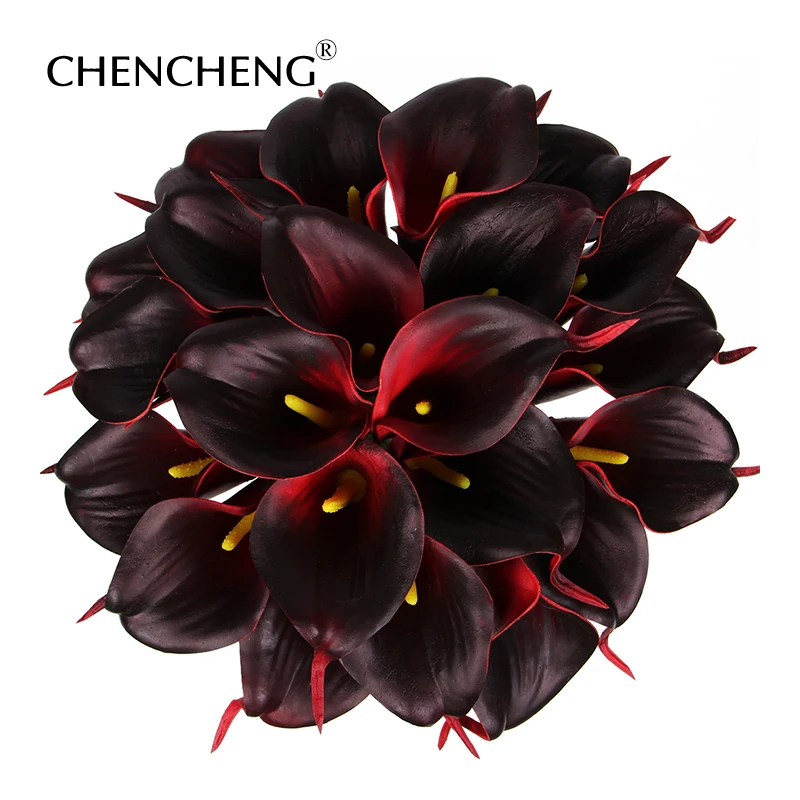 CHENCHENG 31 шт./лот Искусственные цветы на ощупь искусственная Калла Лилия свадебные