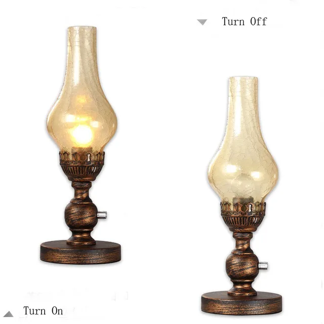 European Vintage Kerosene Table Lamp For Bedroom Study Frosted Gl European Vintage Kerosene Table Lamp For Bedroom Study Frosted Gl Shade Retro Bedside