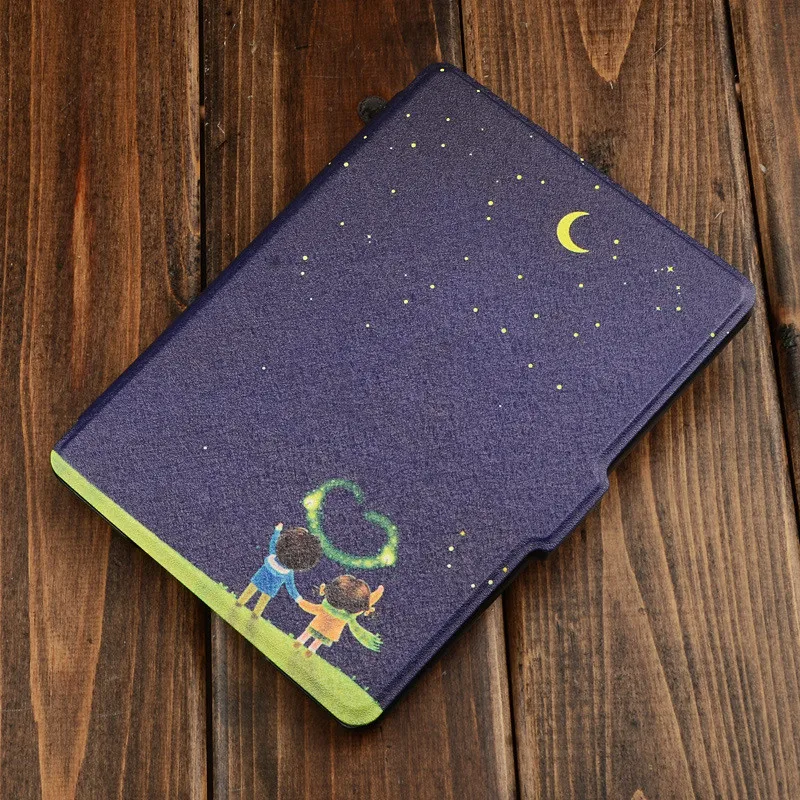 Чехол для электронной книги для Amazon Kindle Paperwhite 1/2/3 из искусственной кожи чехол для Kindle Paperwhite 6,0 защиты чехол для телефона чехол+ стилус - Цвет: Moonlight lovers