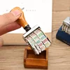 Wooden handle date DIY stamp diy stamps for scrapbooking kawaii stationery zakka decal material escolar school supplies ► Photo 3/6
