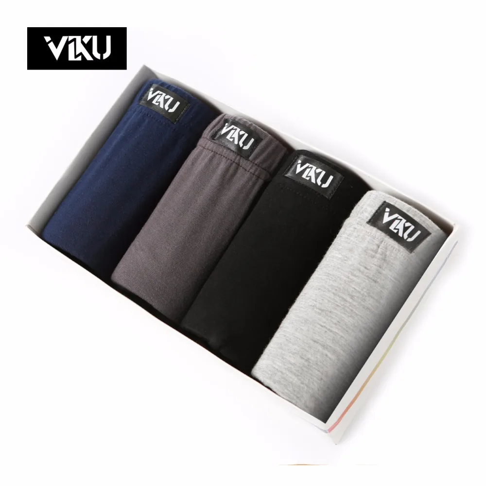 

VIKU 4pcs Modal Men's Boxers Underwear Men Big Large Size Male underwear Geometric Print Mens Boxer Shorts Men Underpants 5XL