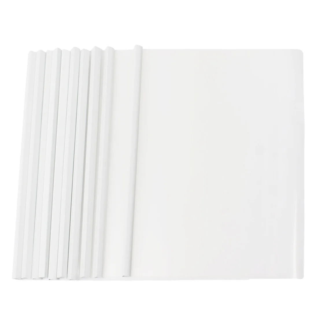 

10 Pcs white Plastic Sliding Bar File Folder for A4 Paper Report