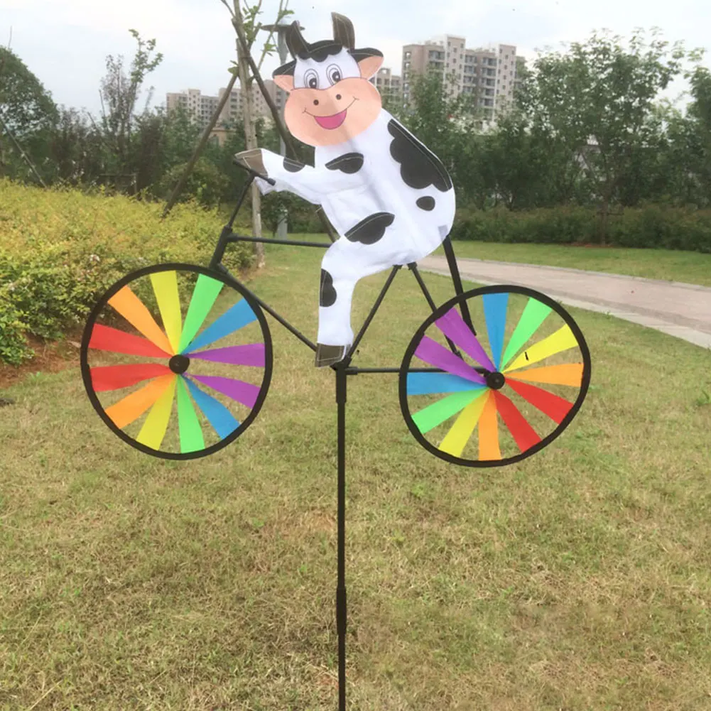 

Animal Pattern Kids Classic Toy Wind Spinner Funny Cute Pinwheels Gift Windmill Strip Shape Garden Home Ornament Rainbow Bike