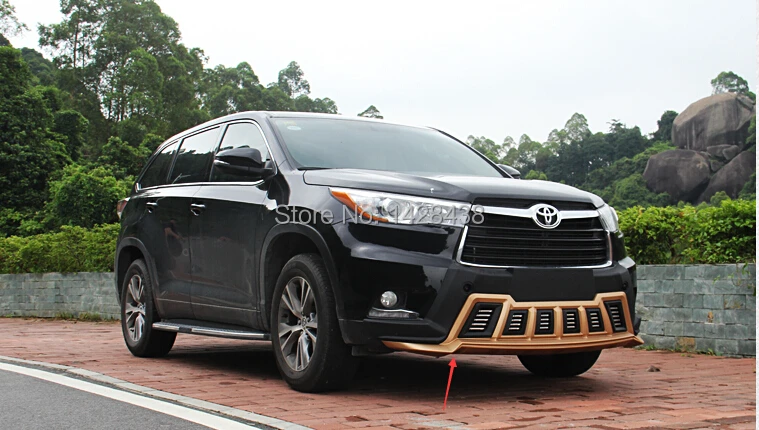 Переднего+ Задний Протектор бампера пластик-губа для Toyota Highlander