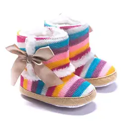 0-18 месяцев для маленьких девочек новорожденных мальчиков зимние теплые Сапоги и ботинки для девочек малышей Подошва Обувь для малышей