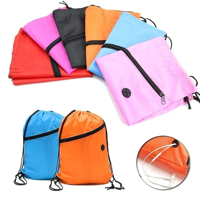 Mini Waterproof Nylon Shoe Bags Storage Gym Bags Drawstring Dust Backpacks Storage Pouch Outdoor Travel Duffle Sports Bags 30 2