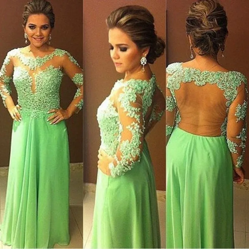 Sexy See Through Long font b Evening b font font b Dresses b font Beautiful O