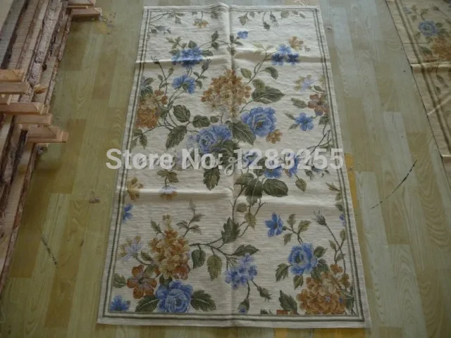 

Antique Needlepoint Brick Carpet Hand-stitched Carpet Woven New Listing Wool Rug Carpet