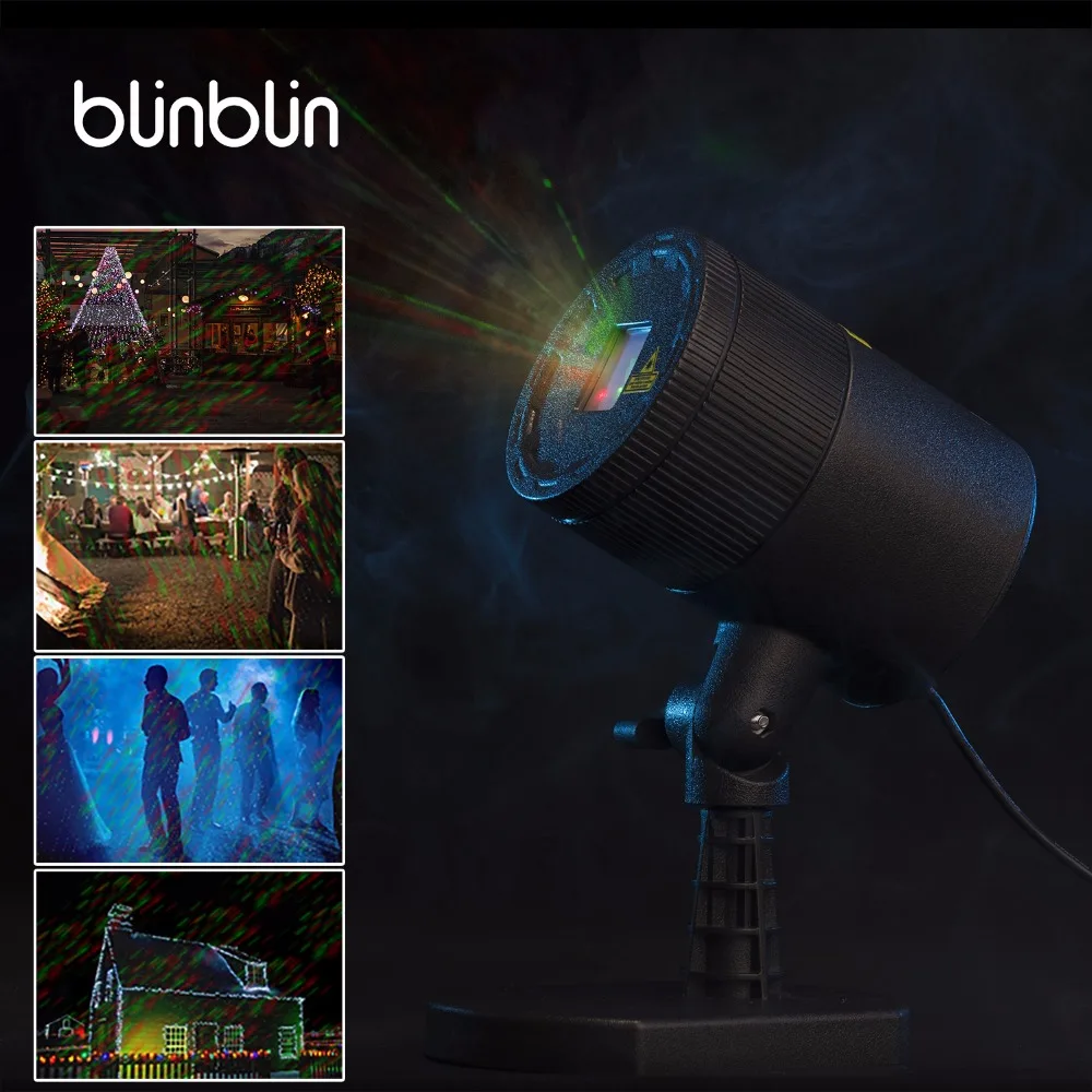 

Blinblin Red and green laser star light Rain flow projection lamp light Garden decoration disco party atmosphere