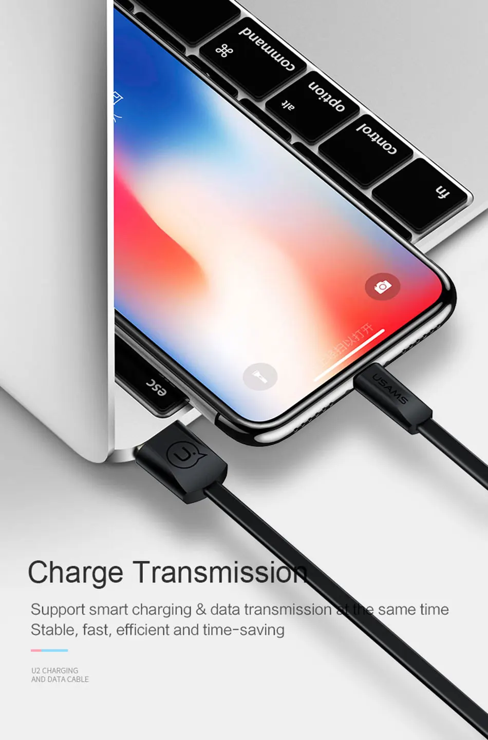 5 шт./лот USB кабель для iphone, USAMS USB кабель для синхронизации данных lightning 5 кабель для зарядки для iphone x 8 7 6s 6 5 шнур