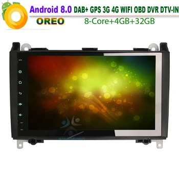 

9"Android 8.0 Autoradio Navi DAB+TMPS 4G WiFi Radio RDS BT DVD Car GPS Navigation For Mercedes Classe A/B Vito Sprinter Viano