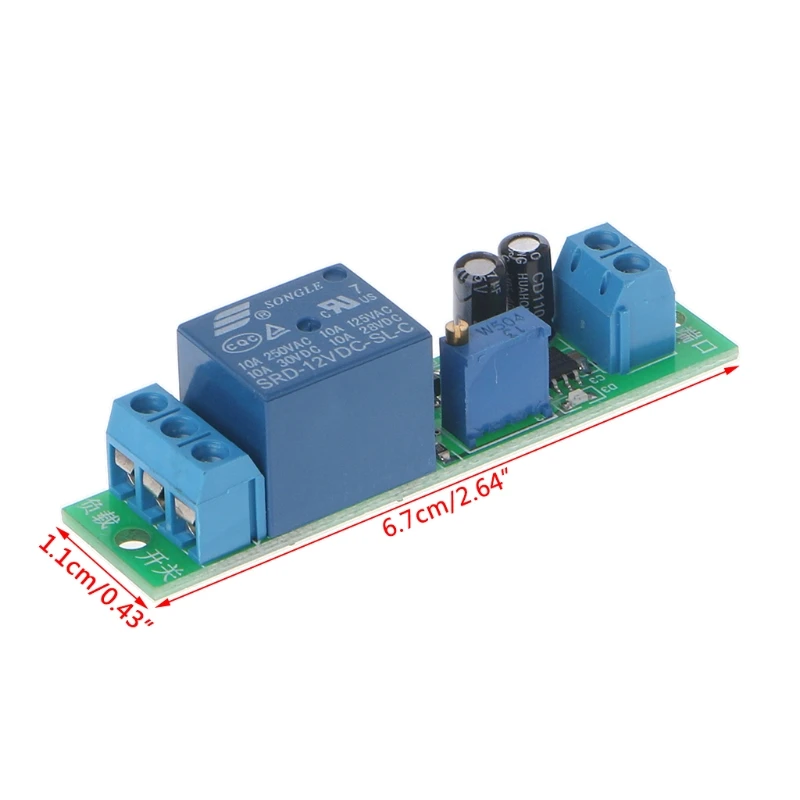 

DC 12V Signal Trigger Delay Turn Off Delay Timer Switch Relay Module 0-25s G07 #0406
