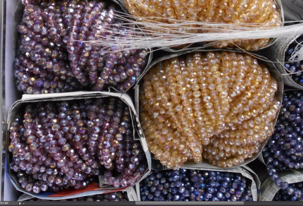 

New! AB Color 6MM 100piece/lot Rondelle Glass Crystal Stand Beads Free Shipping Wholesale