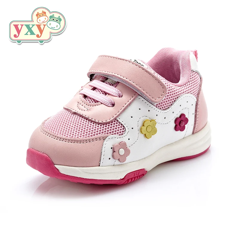 

YXY 2019 new spring kids boy girls function casual shoes Genuine Leather running children girls boys flower shoes TPR Soles