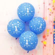 12 дюймовые латексные воздушные шары 12 шт globos 1st С Днем Рождения вечерние украшения Детские баллоны Детские шары для душа вечерние и праздничные принадлежности