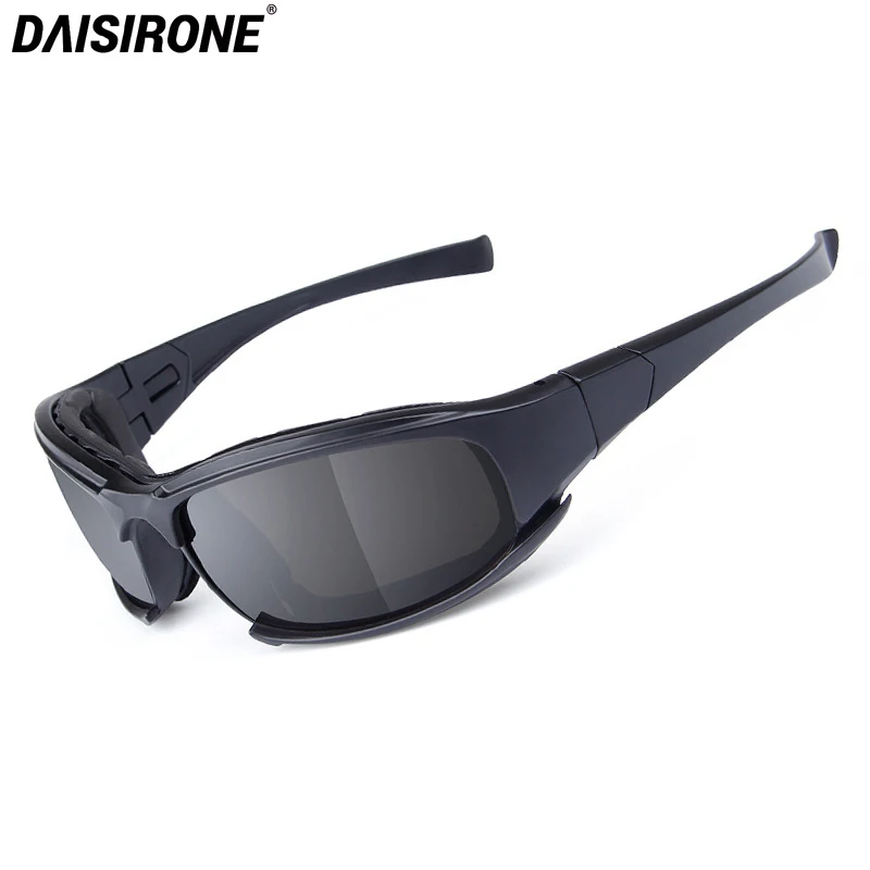 

Motorcycle Riding Glasses Goggles Interchangeable 4 Lens Kit Outdoor Activity Sport Sunglasses Black With Strap For Men Women