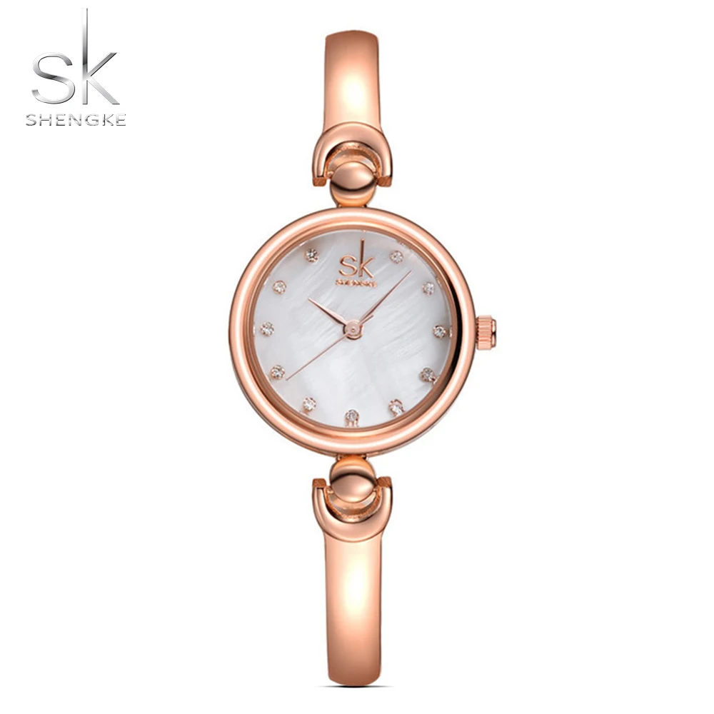 

SK Luxury Fashion Bracelet Wristwatches Brand Women Geneva Quartz Watch Female Luxury bangle watch Rose Gold Relogio Feminino