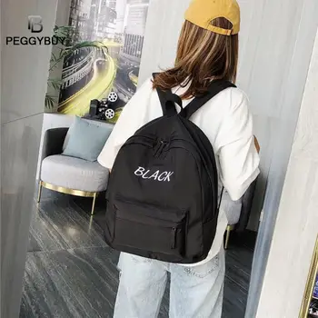 

Fashion Letter Print Travel Backpacks Casual Knapsack Preppy Style Satchel Rucksack Women Large Capacity School Bags
