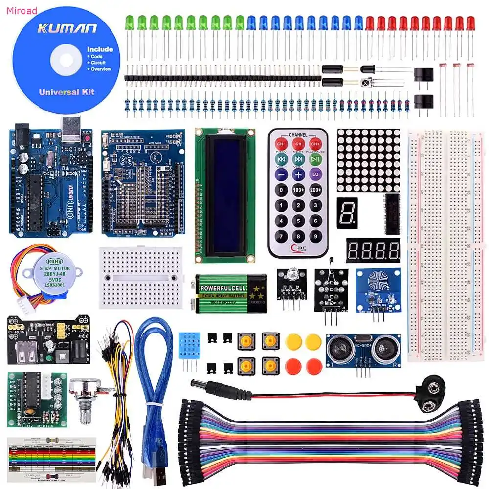 Miroad K4 проект полной Starter Kit с учебник для Arduino UNO R3 Mega 2560 робот нано макет Наборы |