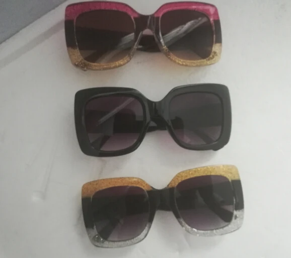 2018 Oversized Square Sunglasses Women G Brand Designer Multi Red green Sun Glasses For Women Eyewear Ladies Goggles Shades  