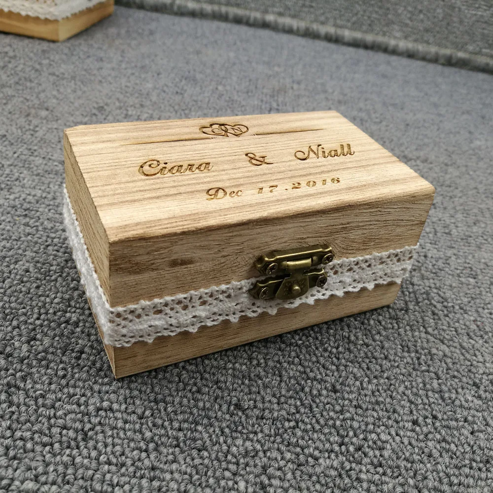 Custom Ring Box, Personalized Wedding Valentines 