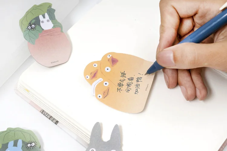 Kawaii No Face Man Totoro Sticky Notes Memo Pad Diary Stationary Flakes Scrapbook Decorative Cute Cartoon N Times Sticky