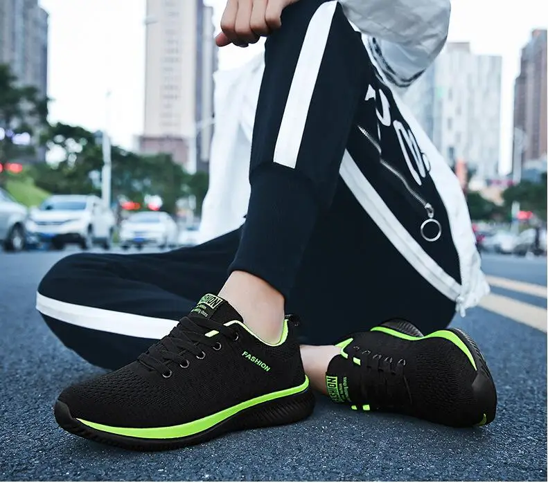 Mens New Mesh Men Casual Shoes Lac-up Men Shoes Lightweight Comfortable Breathable Walking Sneakers Tenis Feminino Zapatos