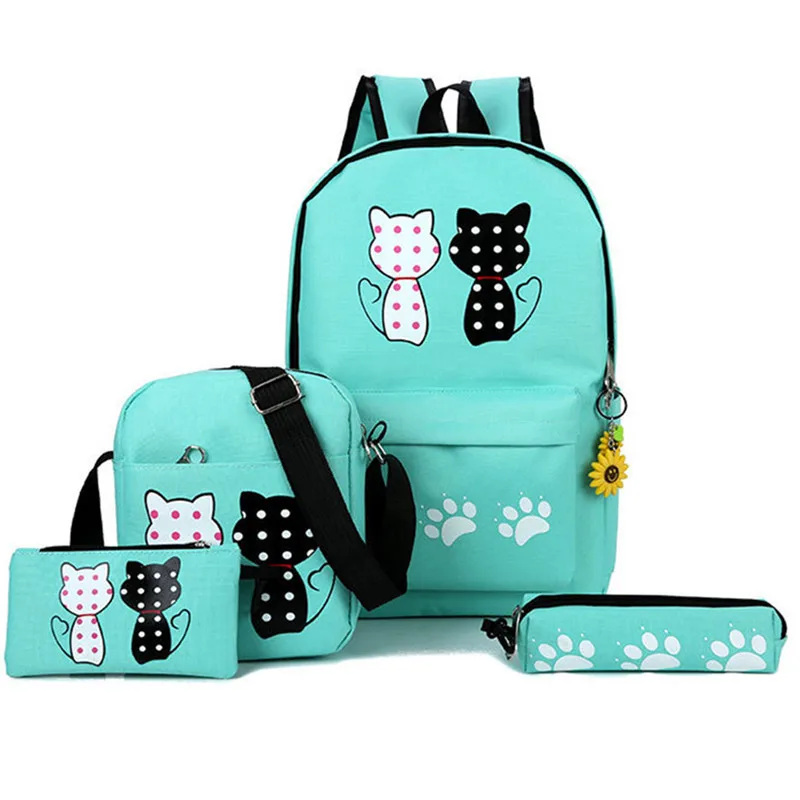 

Satchel School Bags 4pcs/set School Satchel Backpacks For Children School Bag For Girls Mochilas Escolares Infantis School Bag