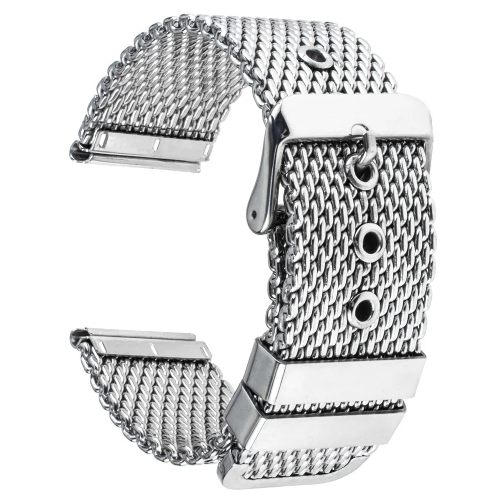 24 мм Миланский ремешок для часов из нержавеющей стали ремешок для Suunto траверс часы ремешок на запястье браслет черный серебристый+ инструмент Пружинные стержни