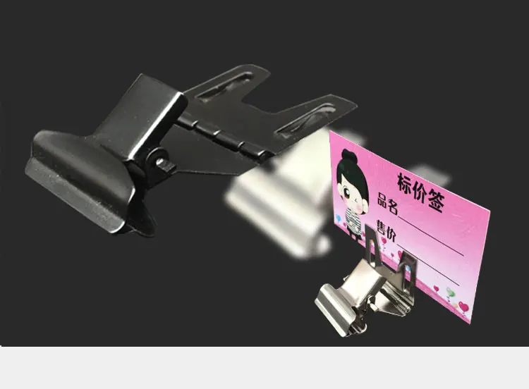 50 pcs Black Price tag display racks holder bakery POP metal label