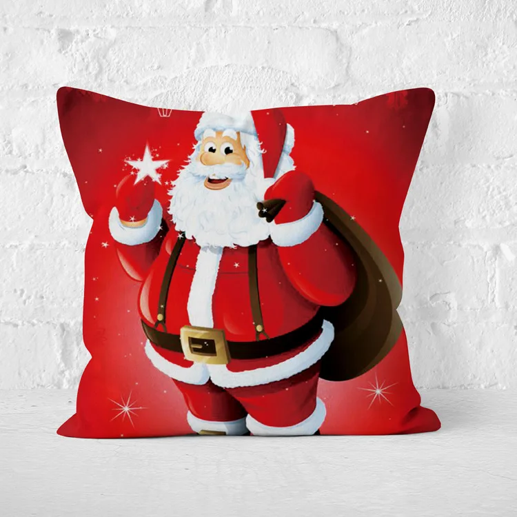 Christmas Decoration for Home Christmas Pillow Case New Year Decoration Santa Claus Plus Pillow Cover - Цвет: Золотой