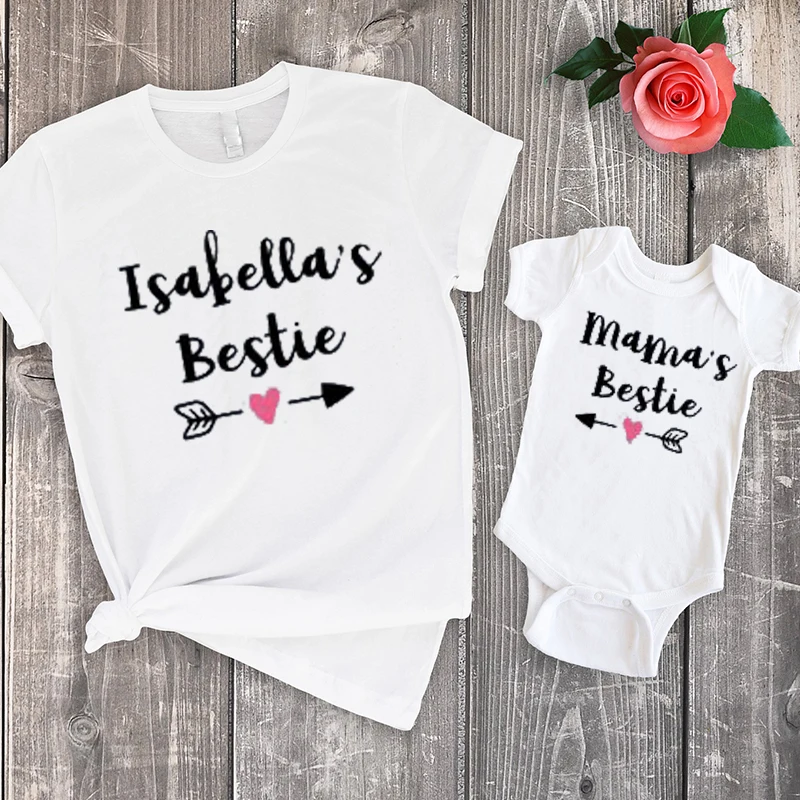 

2019 mommy and me clothes best friend shirts big sister family clothing mama's bestie matching tees baby fashion kids t-shirts
