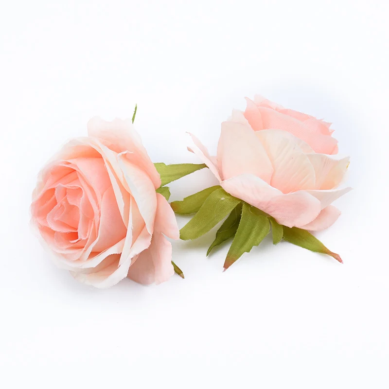2 шт 6 см поддельные растения шелковая головка розы цветок стены Свадьба домашний декор аксессуары diy скрапбук Рождественский венок искусственные цветы - Цвет: pink