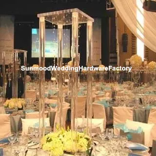 

clear large crystal flower vase for wedding decoration
