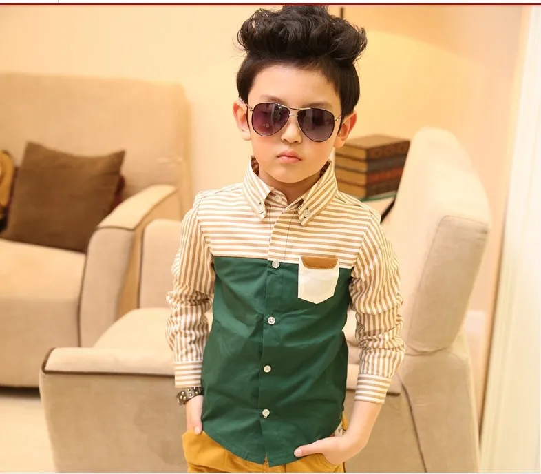 

2018 Hot Sale Children Boys Shirts Autumn And Winter Long sleeve Cotton Solid Kids Shirts Clothing For 3-8 Years Wear