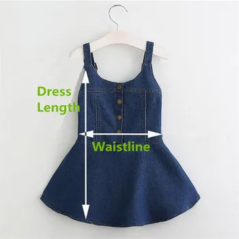 

Dress 2017 Casual Summer Style Bull-puncher Dresses Kids Clothes Backless Denim Dress Shoulder-Straps 3-7Y