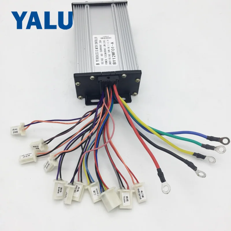 Discount YALU BM1109 1500W 48V Brushless Electric Battery powered wheels car Driver Engine BLDC Motor For Ebike Bicycle Scooter Kit Motor 5