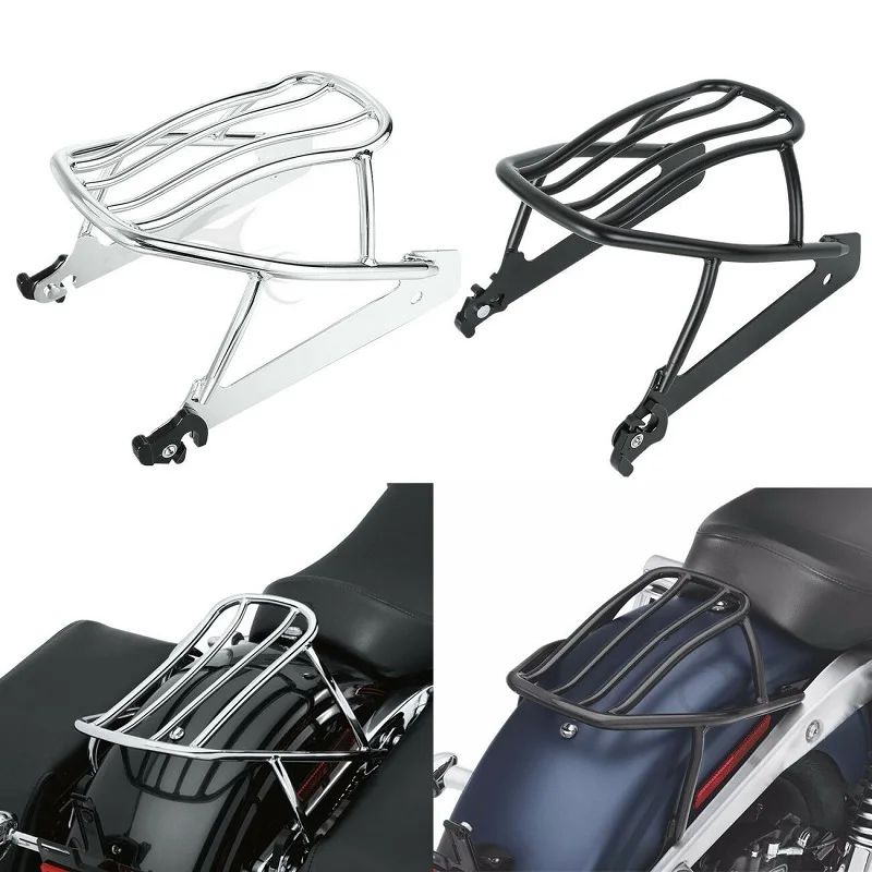 Motorcycle Solo Luggage Rack Shelf For Harley Dyna Street Bob Super