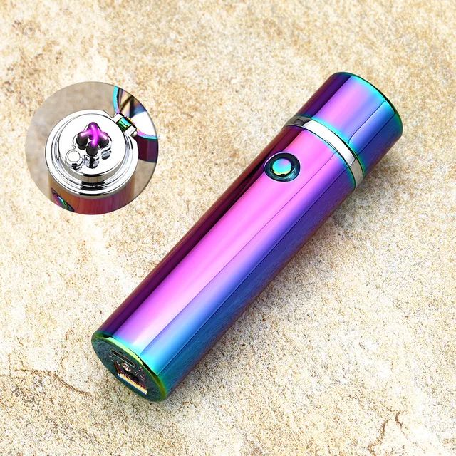 Buy Noble cylinder LED Windproof Smoke lighter Cross