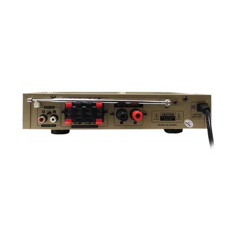 Vancord Original Design Amplifier Portable 12V HiFi Audio Amplifier Support FM SD USB Input With Remote Control AV-908 (13)